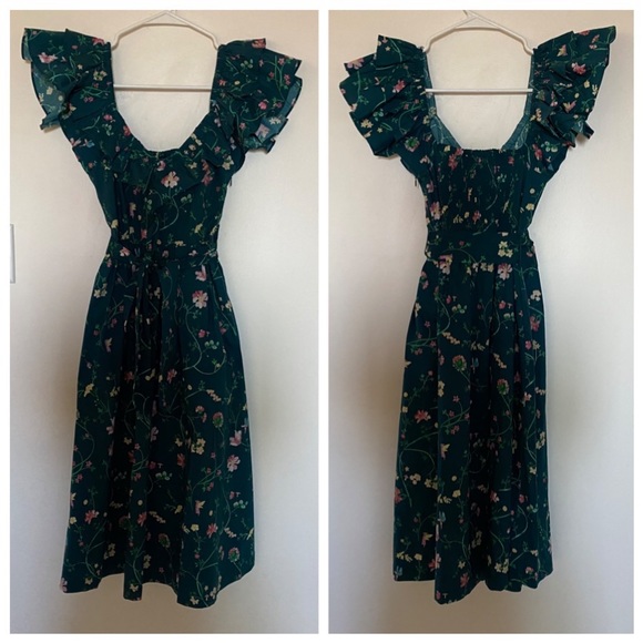Hill House Ava Dress Moody Floral XS NWT - Picture 4 of 14